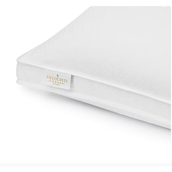 Fieldcrest Down Firm Density Bed Pillow Standard queen Bright White - Picture 3 of 5